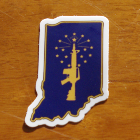 indiana flag AR sticker 1